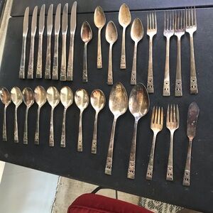 Vintage Silver Flatware Set